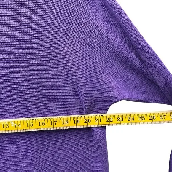 J Jill Sweater Womens Sz. XL Purple Boat Neck Tunic 3/4 Drop Sleeve Linen Blend - Picture 14 of 16